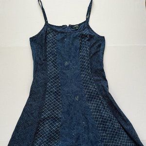 Ralph Lauren Blue Boho Spaghettie Strap Dress Size L